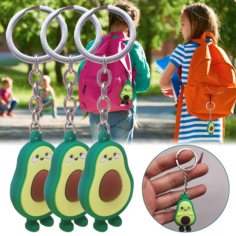 Avocado Keychain Figurine Collectible Cartoon Bag Key Chain Pendant Bag Ornament Gift High quality genuine
