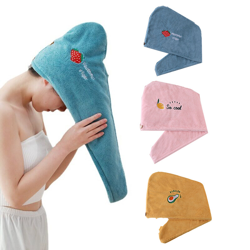 Women Girl's Magic Microfiber Shower Cap Towel Bath Hats for Women Dry Hair Cap Quick Drying Soft for Lady Turban Head